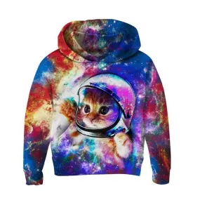 Meow 3D Kids Hoodies UNISEX