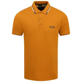 Paddy Pro Cotton Jersey Regular Fit Polo Dark Yellow - W23