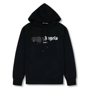 Palm Angels Paris Sprayed Logo Black Hoodie