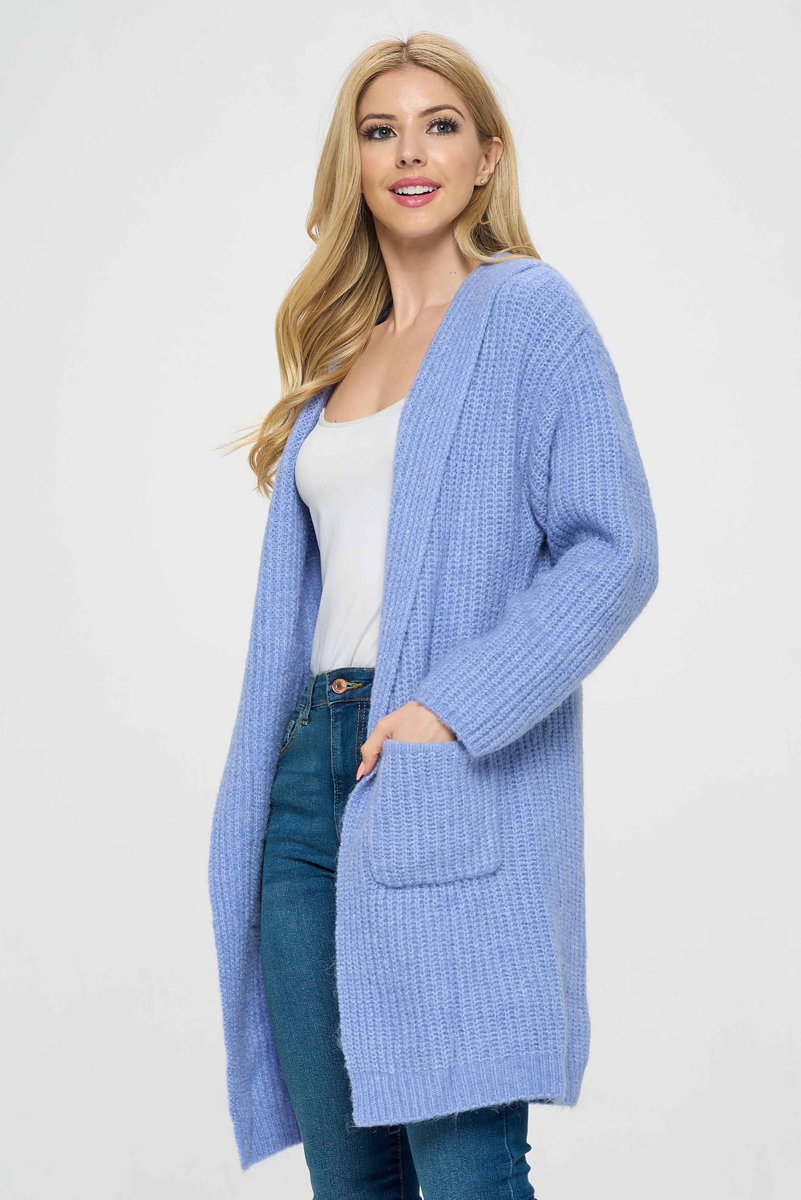 Perfect Blue Shrug Design Hoodie Pullover