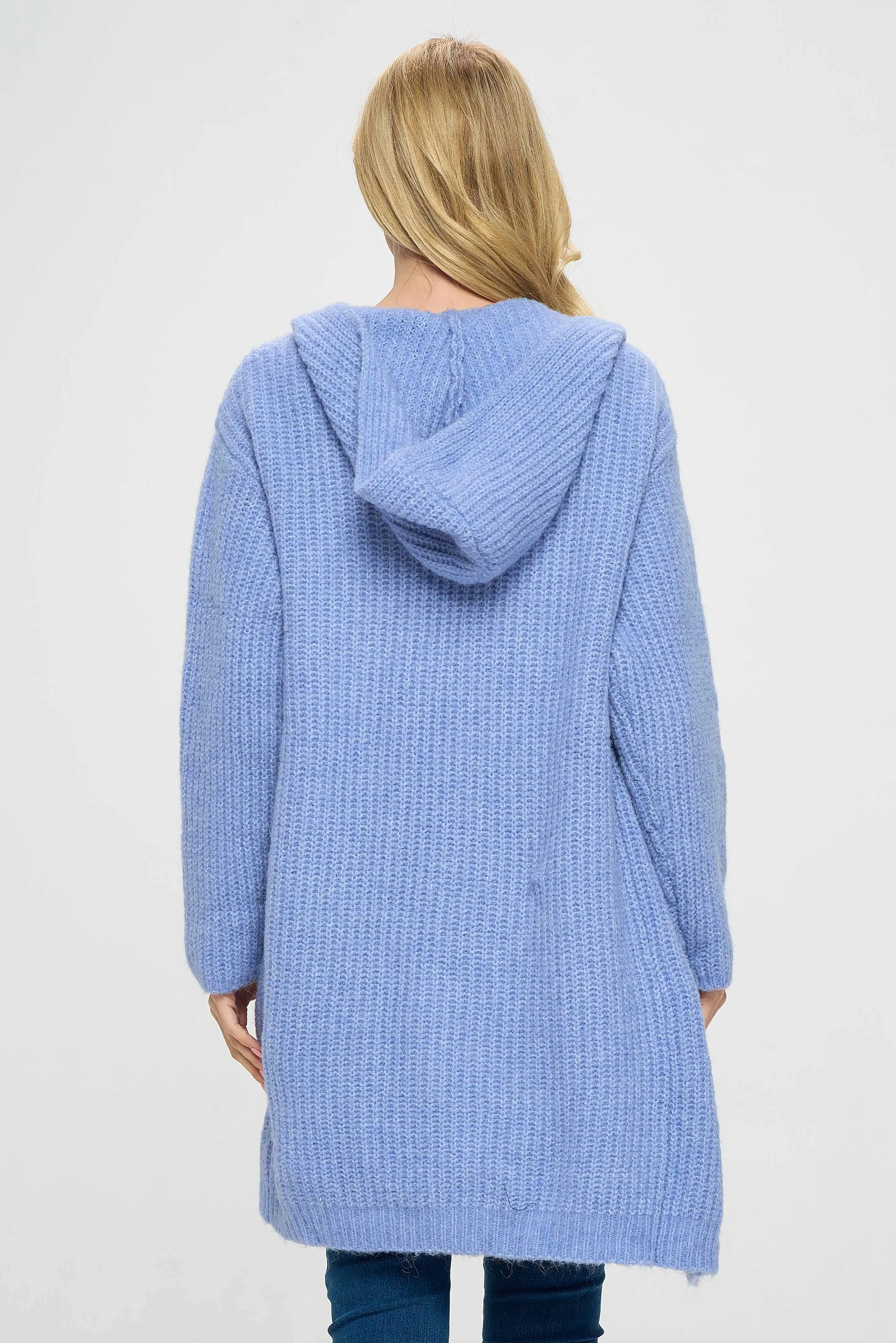 Perfect Blue Shrug Design Hoodie Pullover