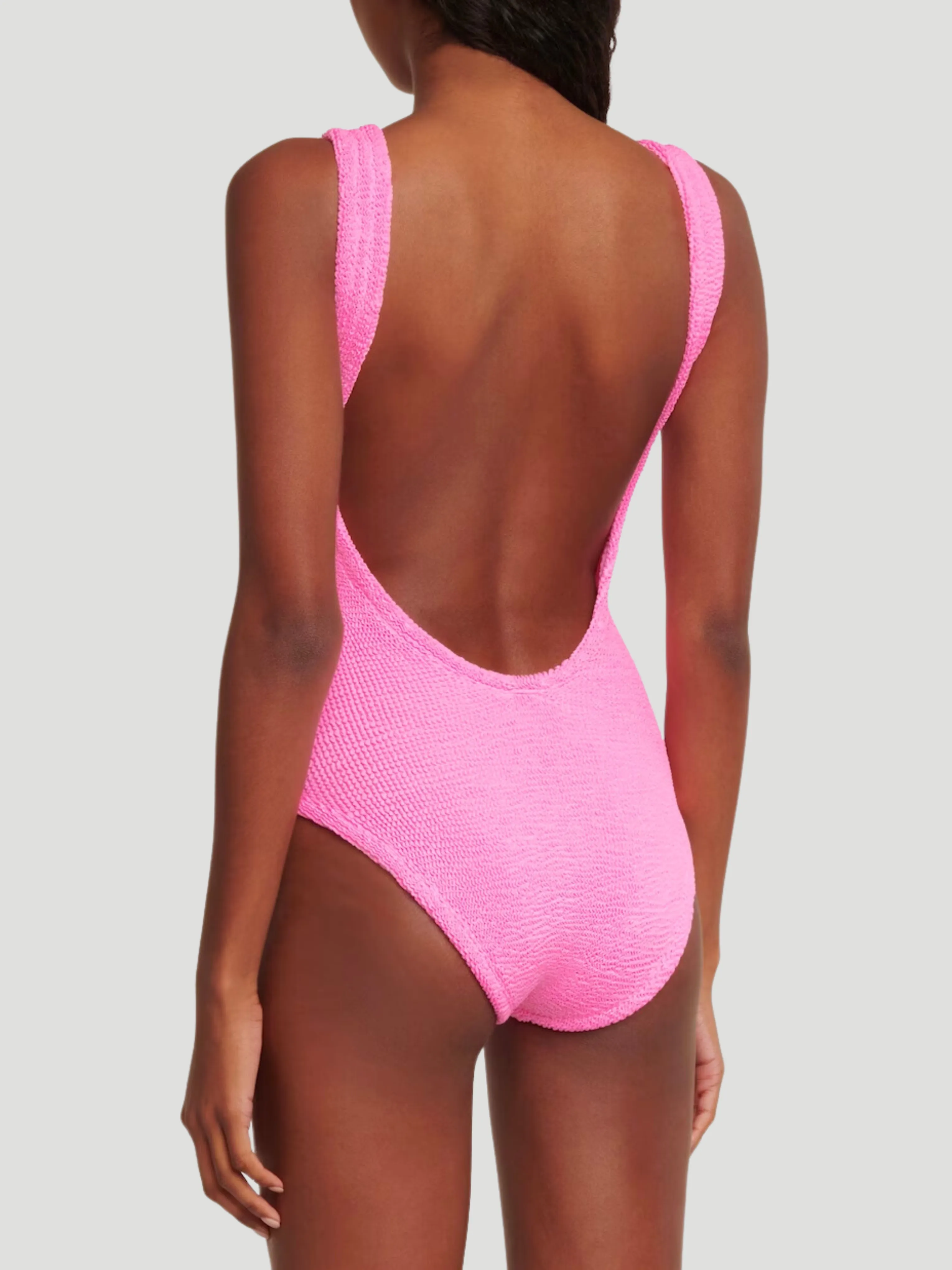 Pink Crinkle One Piece Bathing Suit