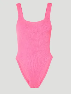 Pink Crinkle One Piece Bathing Suit