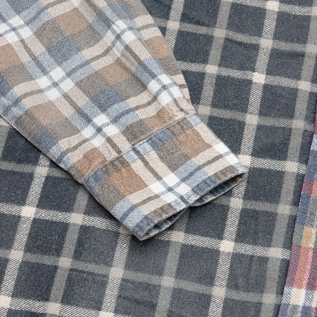 Rebuild by Flannel Shirt 7 Cuts Shirt / Reflection - Asphalt/Blue