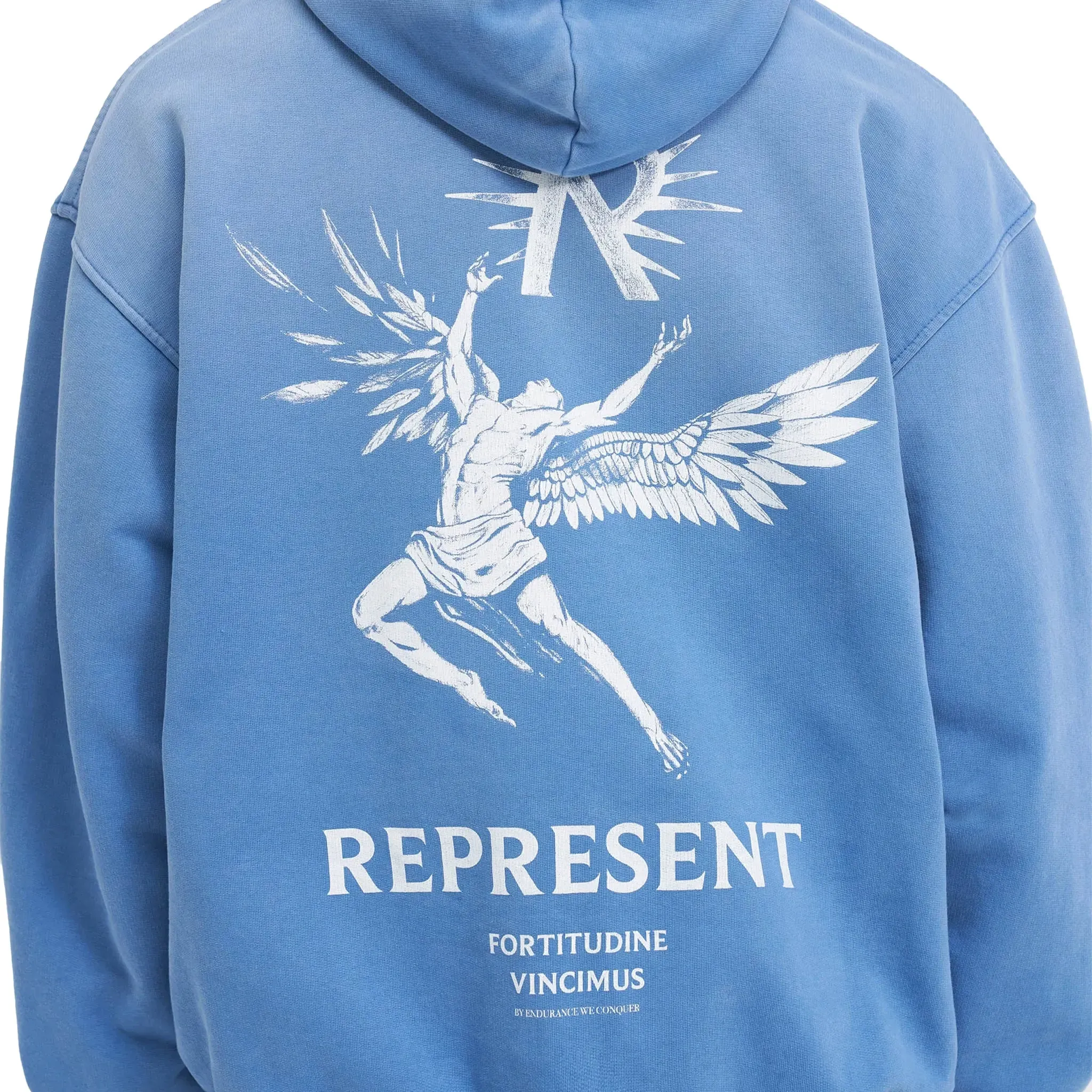 Mens Icarus Sky Blue Hoodie - Cozy Lightweight Pullover with Adjustable Drawstring Hood and Front Pouch Pocket