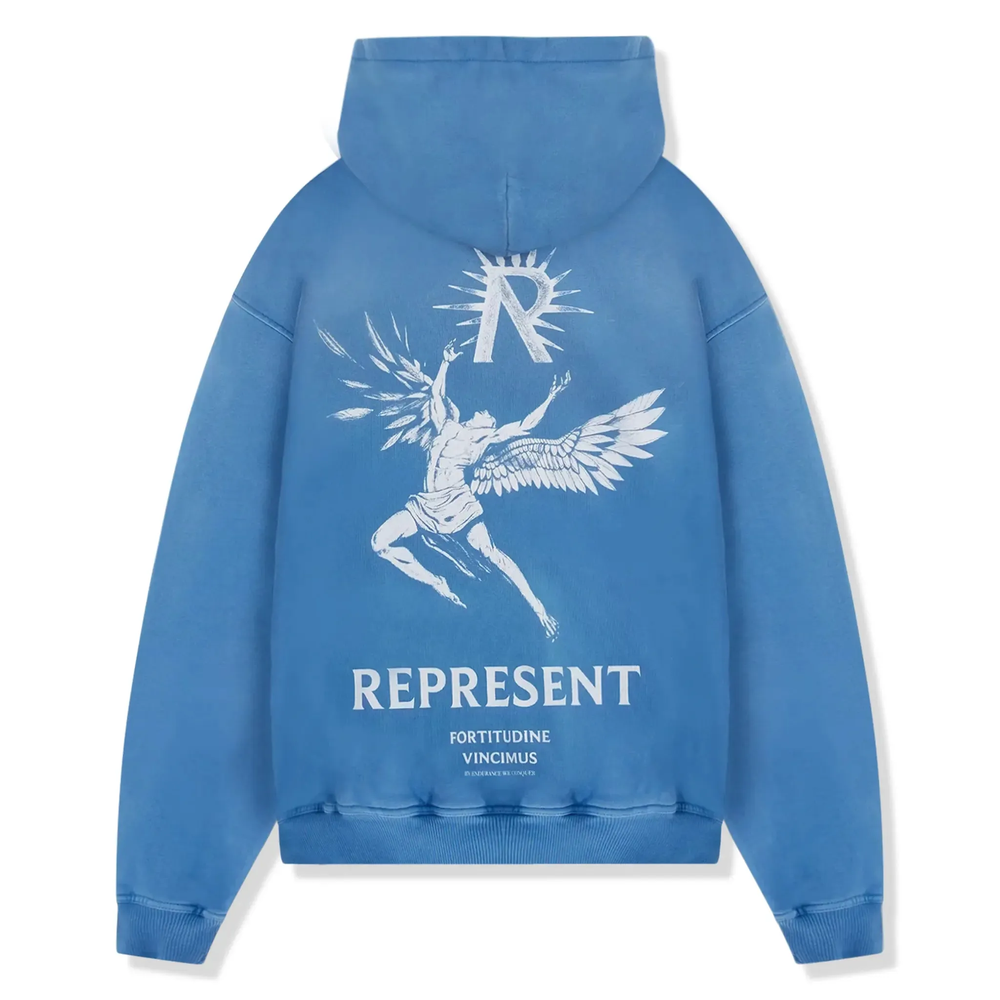 Mens Icarus Sky Blue Hoodie - Cozy Lightweight Pullover with Adjustable Drawstring Hood and Front Pouch Pocket