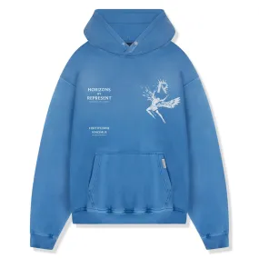 Mens Icarus Sky Blue Hoodie - Cozy Lightweight Pullover with Adjustable Drawstring Hood and Front Pouch Pocket