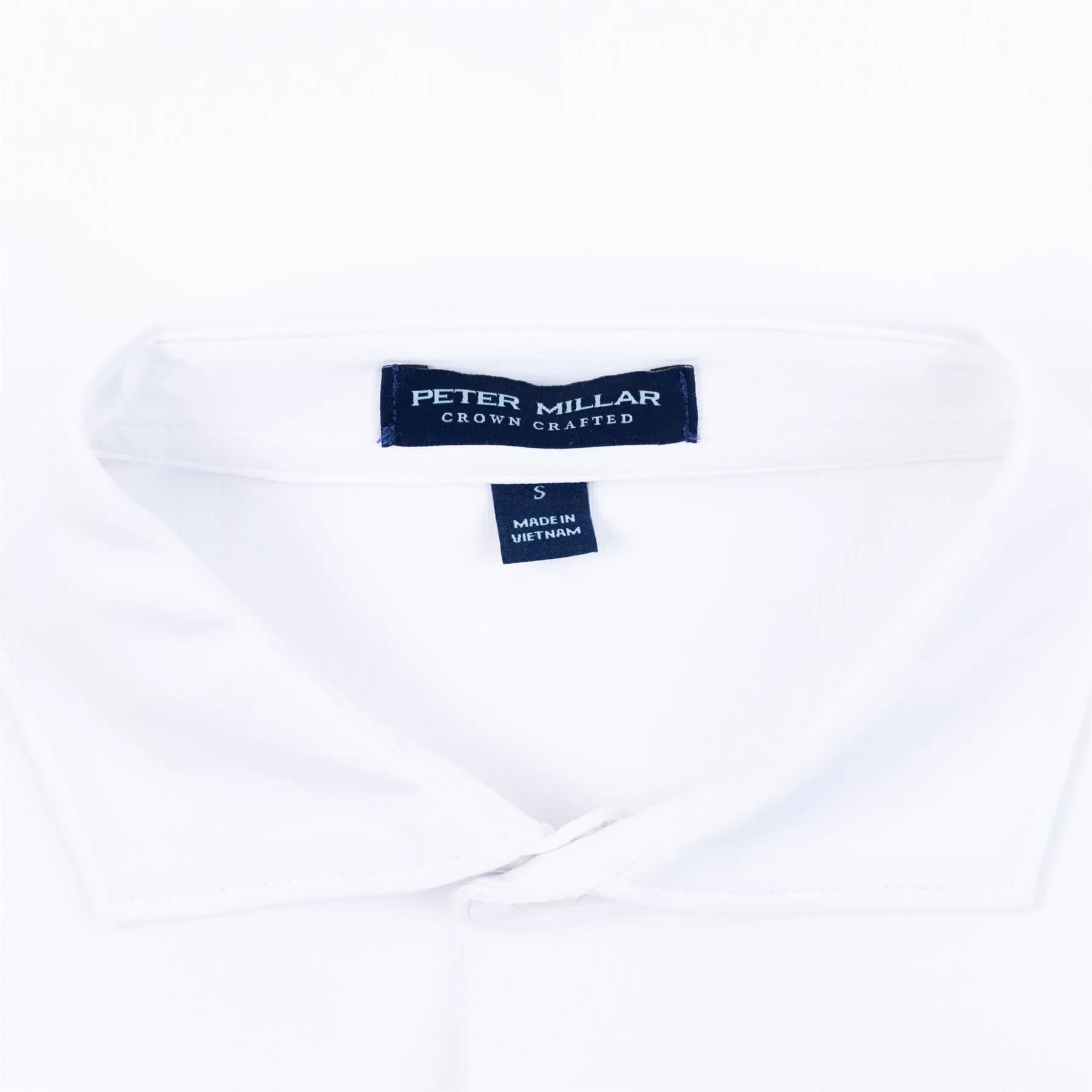 Solid Tailored Fit Performance Jersey Polo White - SS24