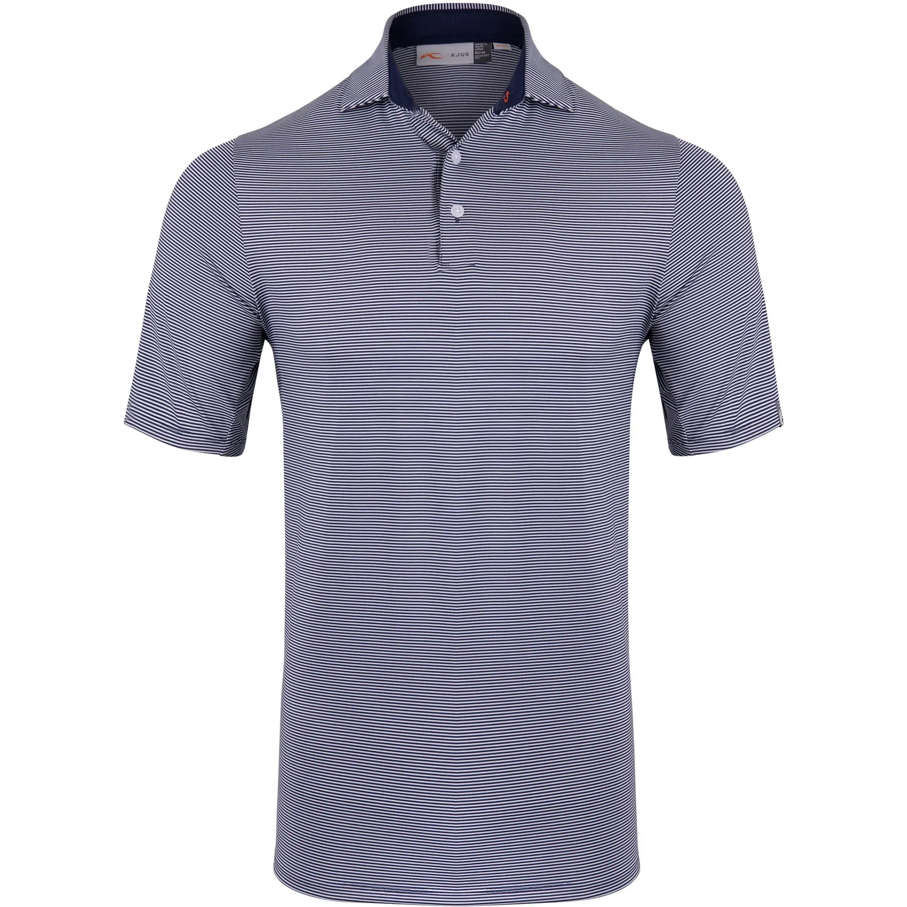 2024 Soren Stripe Comfort Fit Polo in Atlanta Blue and White - Stylish and Versatile