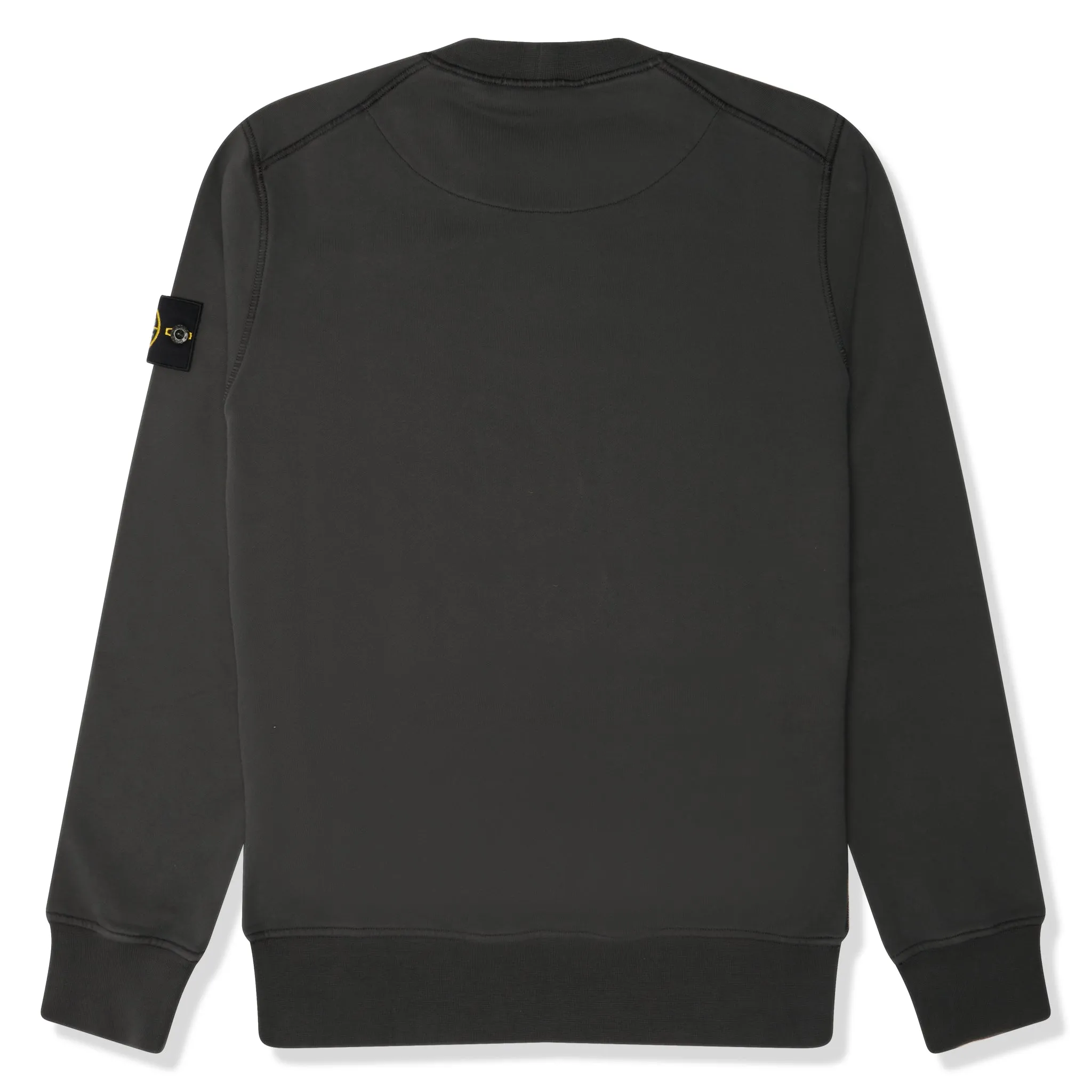 Stone Island Fleece Badge Sleeve Sweatshirt Charcoal