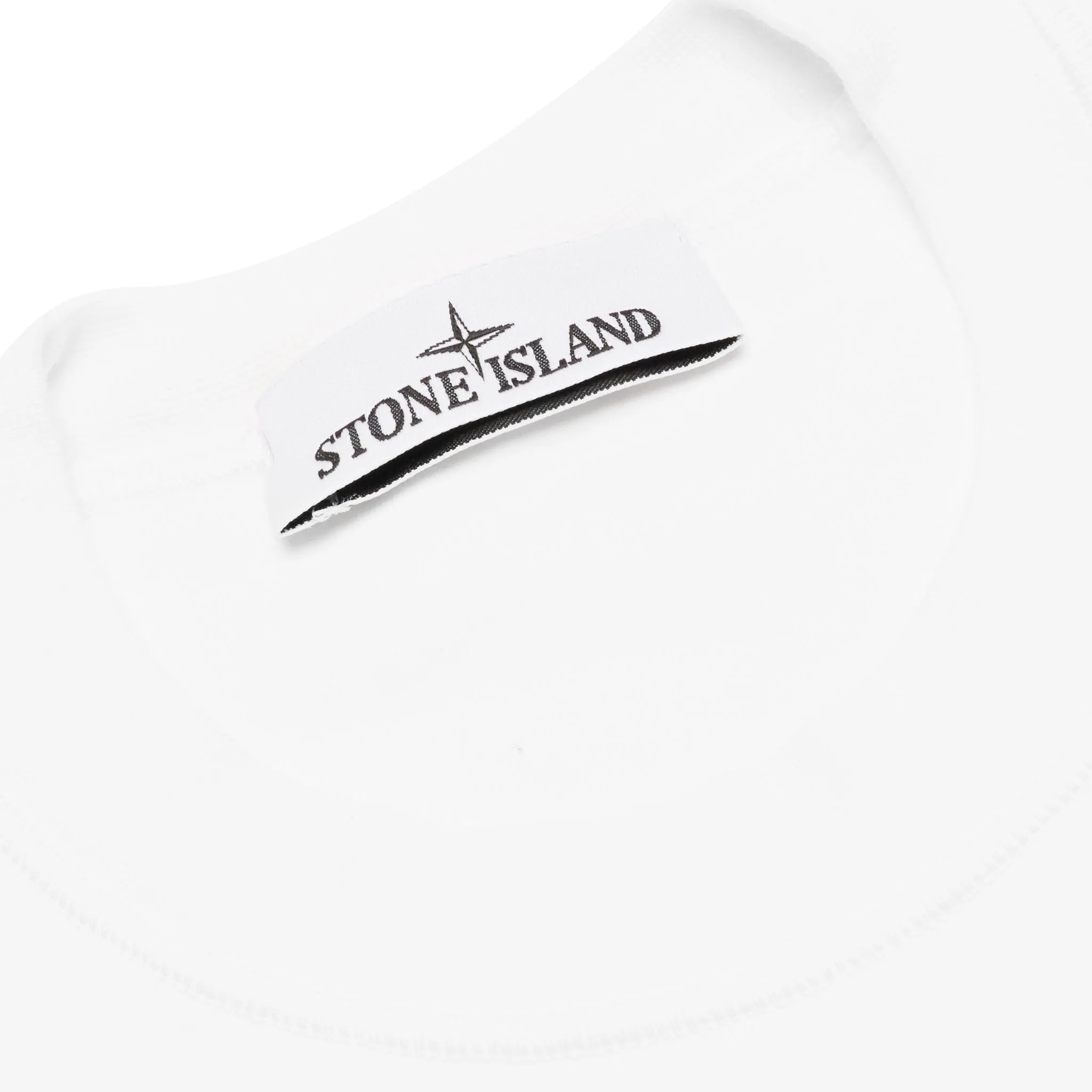 Stone Island Fleece Badge Sleeve Sweatshirt White