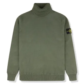 Stone Island Roll Neck Green Sweatshirt