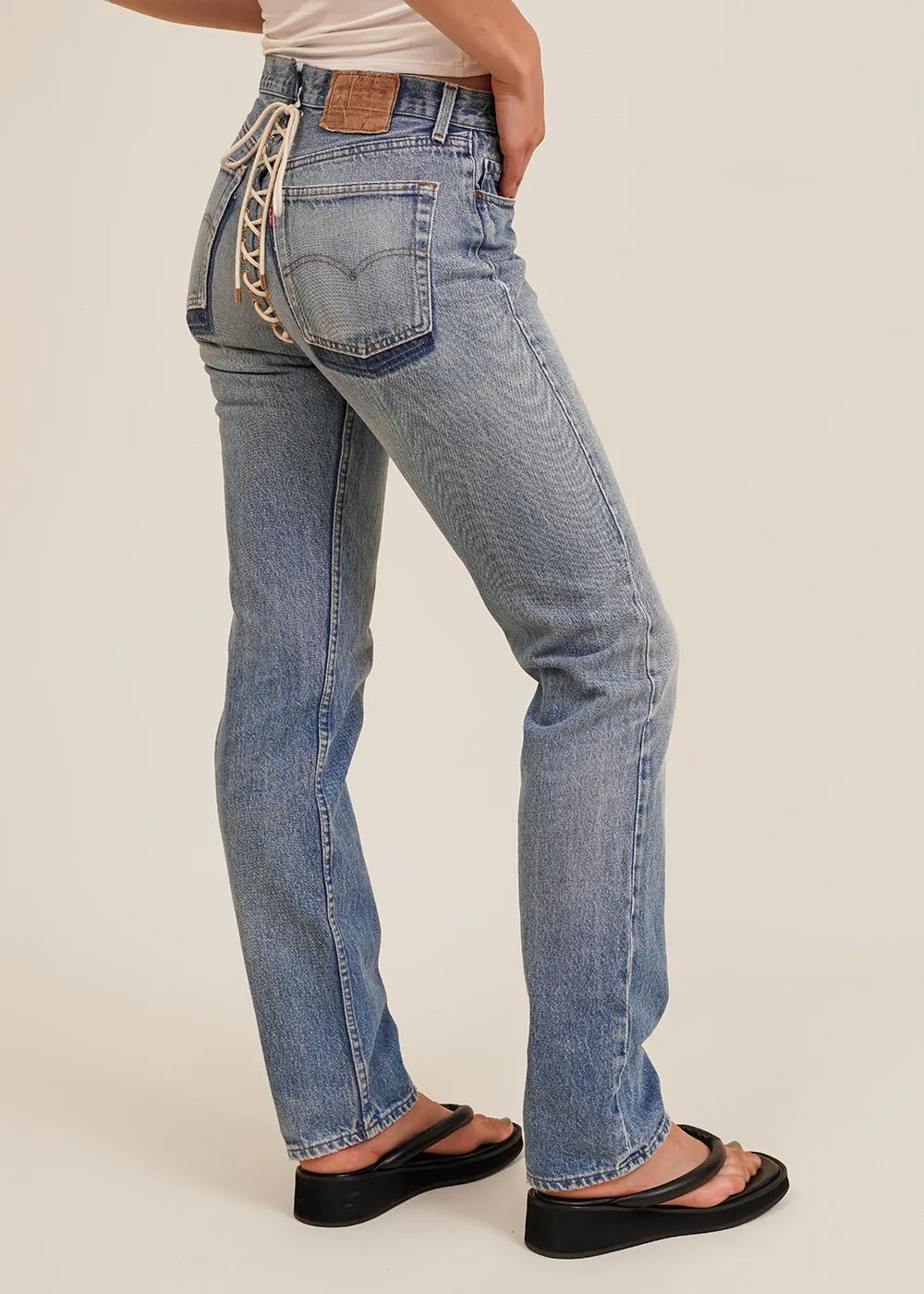 Vintage Back Eyelet Jeans