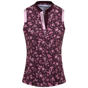 Womens Abby Sleeveless Top Neon Flower Pink - SS23