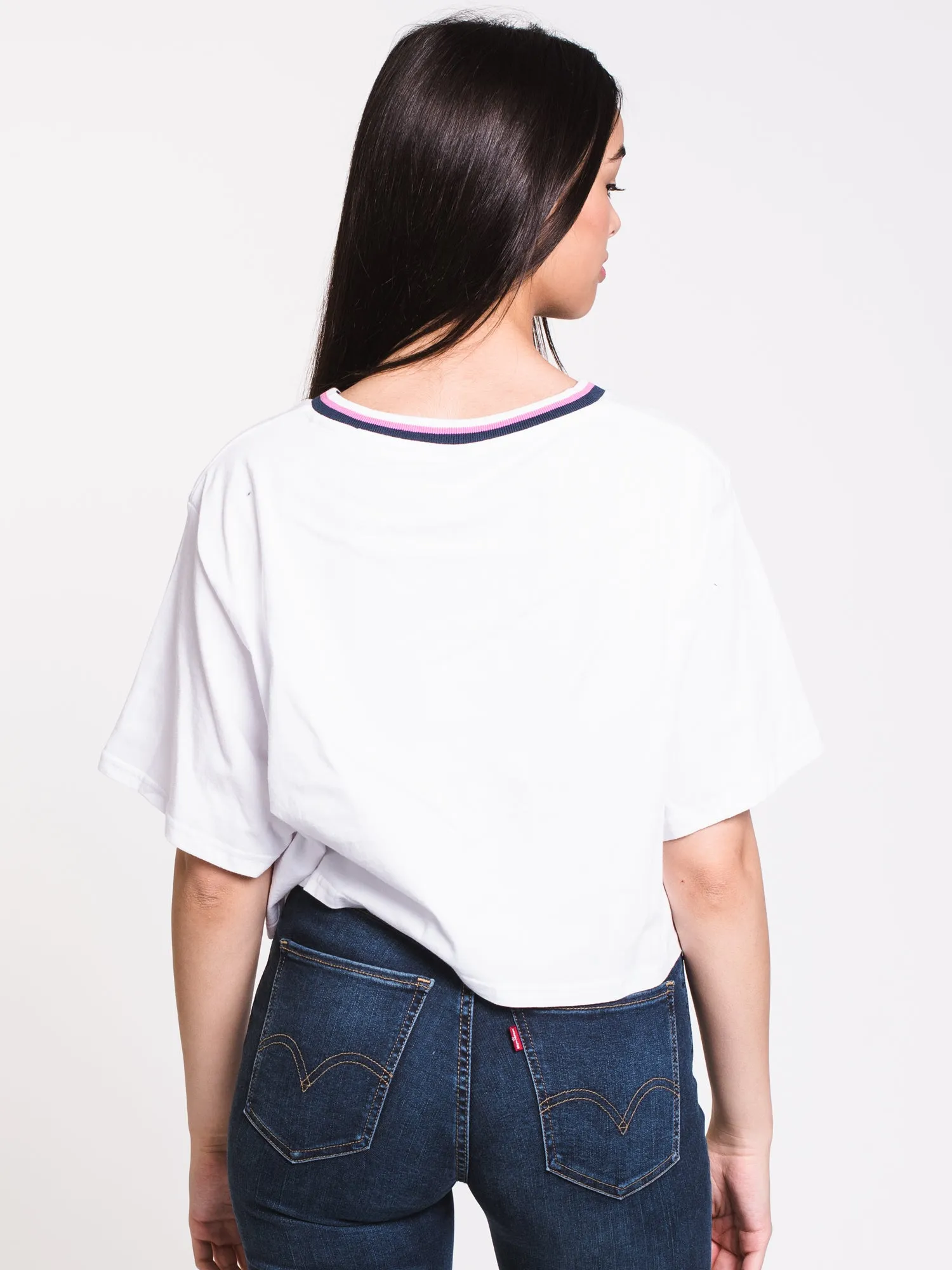 WOMENS SIUMA SLOUCH SHORT SLEEVE CROP TEE - CLEARANCE