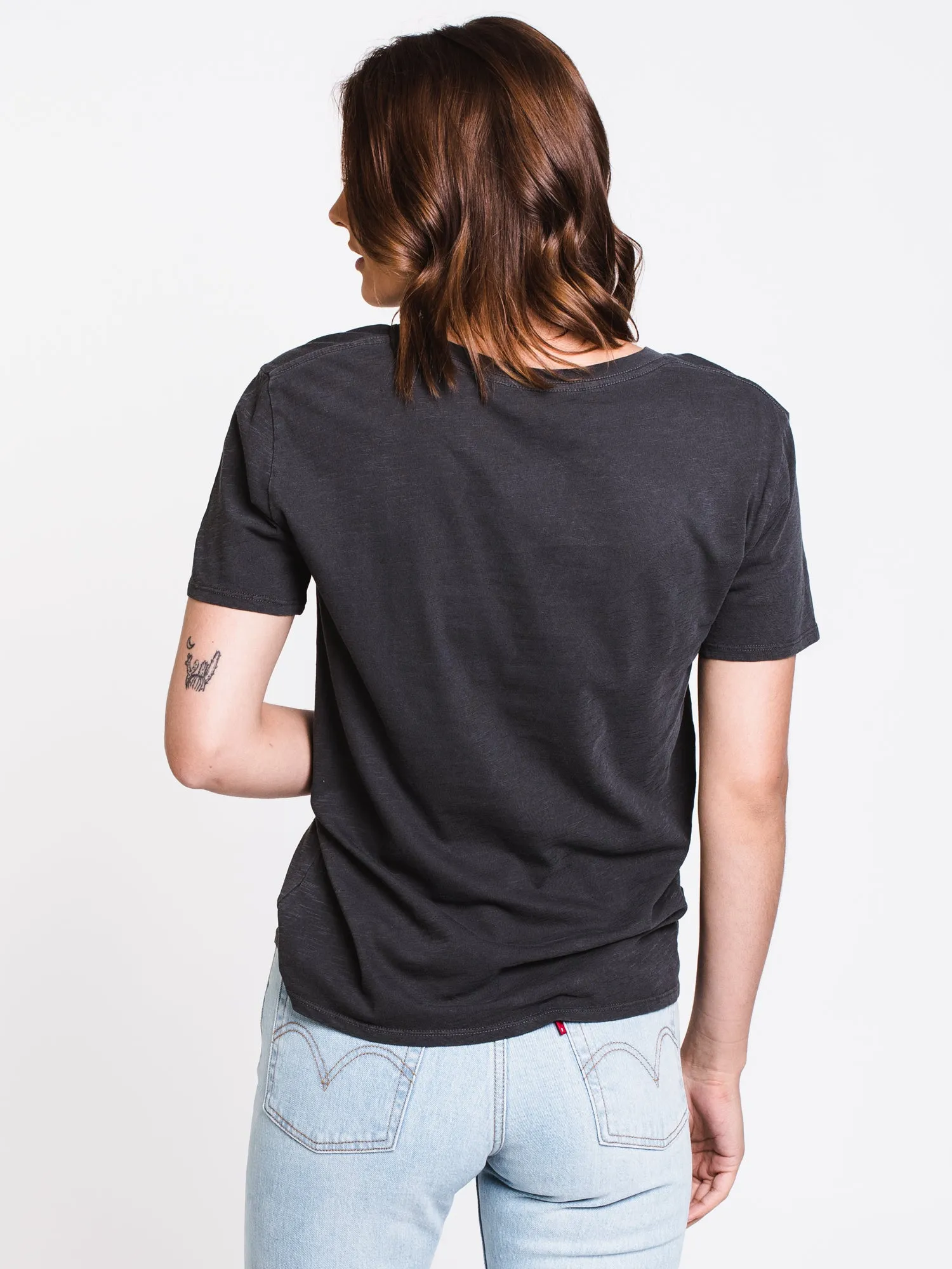 WOMENS STARDUST SHORT SLEEVE TEE - BLACK - CLEARANCE