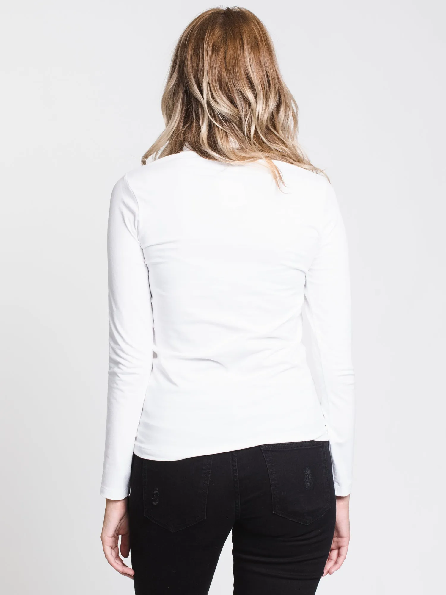 WOMENS YVETTE TURTLENECK - WHITE - CLEARANCE