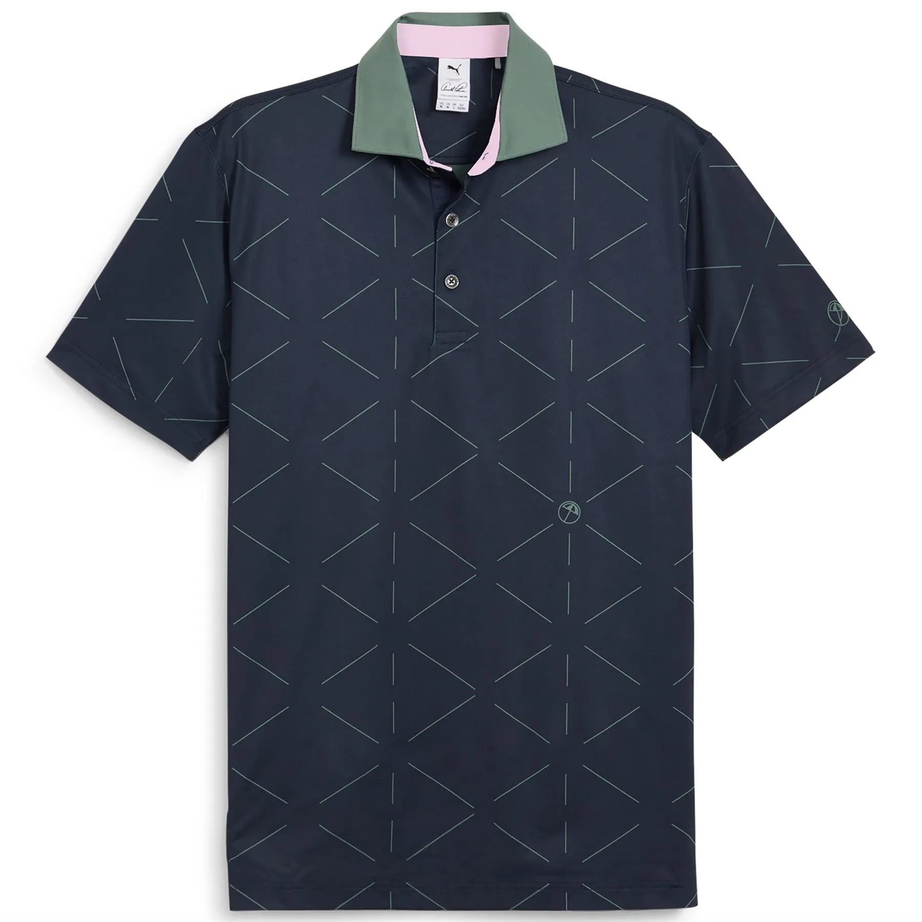 x AP Geo Print Polo Deep Navy - SS24