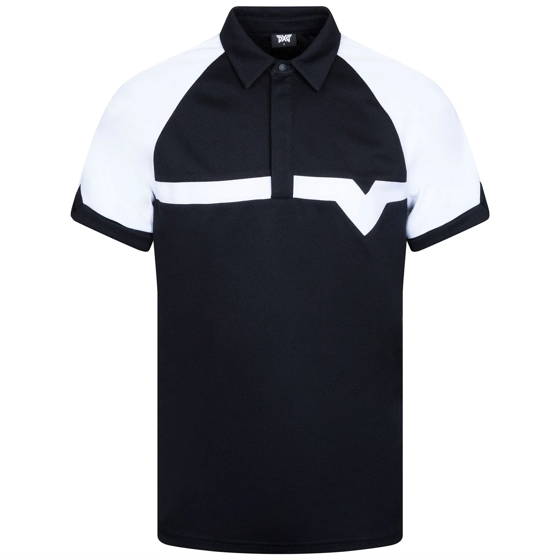 x NJ Comfort Fit V-Stripe Polo Black - W22