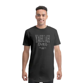 Yahuah-Name Above All Names 01-01 Designer Bella   Canvas Men's Premium Cotton Long  T-shirt