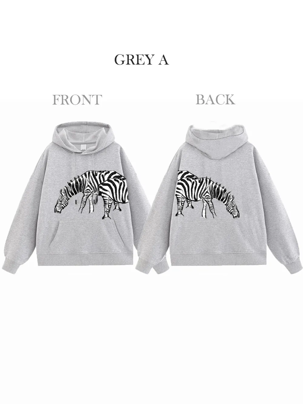 Zebra Dual Match Hoodies Unisex Valentine Artist Hand Painting A& B Couple Matching Hoodies